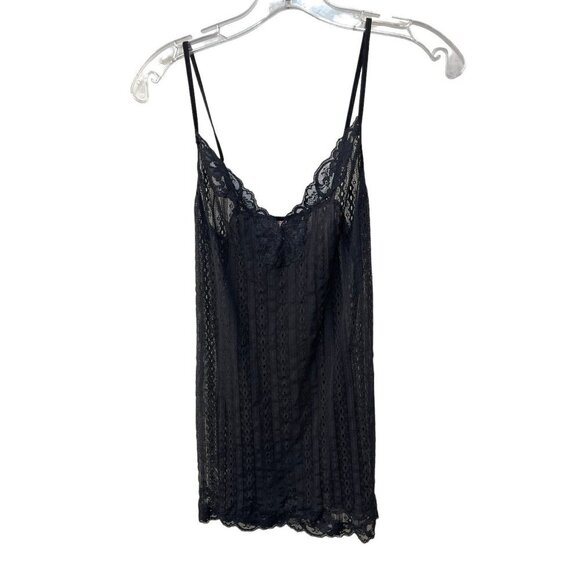 Victoria's Secret Sexy Black Lace Slip Babydoll Unlined See Through Size Medium - Picture 1 of 5